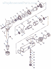 Part Location Diagram of KF124504 Chicago Pneumatic Spring Throttle Valve